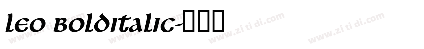 Leo BoldItalic字体转换